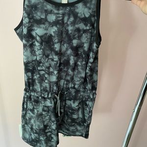 athletic tie dye romper